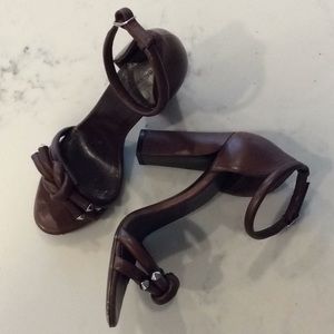 BALENCIAGA ANKLE STRAP HEELS 5.5